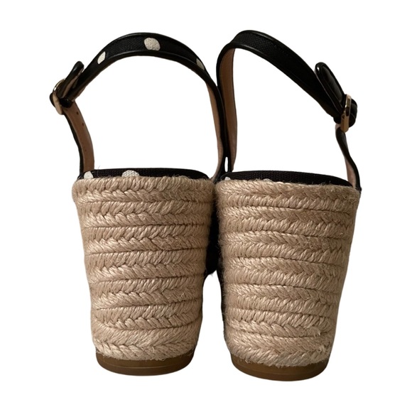 Kate Spade  Wedge Heel Slingback Espadrilles Panama Nights polka dot - Picture 6 of 8